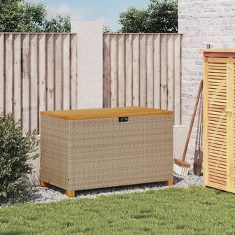 Tuinbox 110x55x63 cm poly rattan en acaciahout beige 8721012308237 3