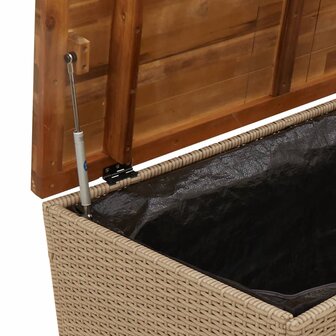 Tuinbox 110x55x63 cm poly rattan en acaciahout beige 8721012308237 9