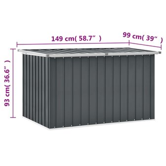 Tuinbox 149x99x93 cm grijs 8719883811161 8
