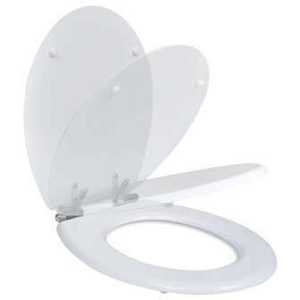 Toiletbril soft-close simpel ontwerp MDF wit 8718475863762 2
