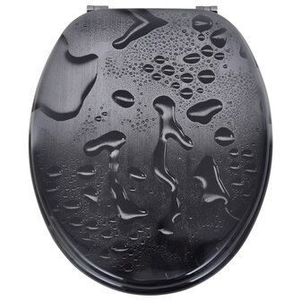 Toiletbril van MDF met waterdruppel dessin 8718475908906 4