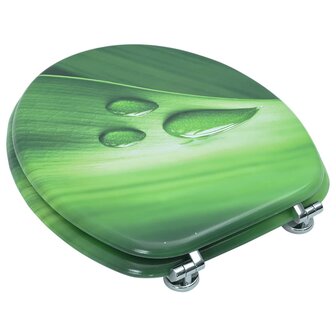 Toiletbril met deksel waterdruppel MDF groen 8720286028537 4