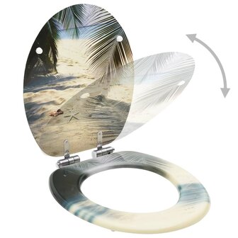 Toiletbril met soft-close deksel strand MDF 8720286028636 2
