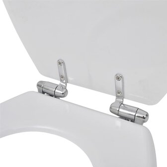 Toiletbril met soft-closedeksel 2 st MDF wit 8718475796831 6