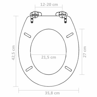 Toiletbril met soft-closedeksel 2 st MDF wit 8718475796831 9