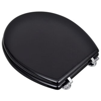 Toiletbrillen met deksels 2 st MDF zwart 8718475796879 3