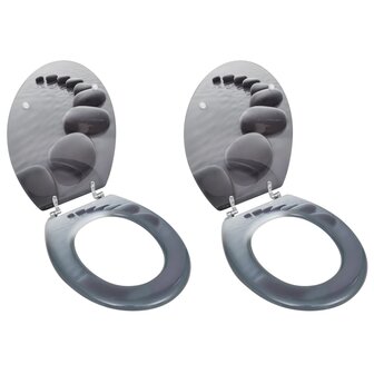 Toiletbrillen met deksels 2 st stenen MDF 8718475796893 1