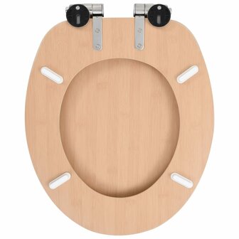 Toiletbrillen 2 st met soft-close deksels MDF bamboeontwerp 8719883691589 6