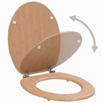 Toiletbrillen 2 st met deksels bamboeontwerp MDF 8719883691596 3