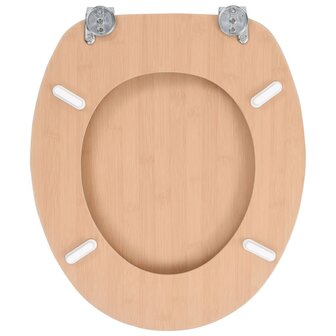 Toiletbrillen 2 st met deksels bamboeontwerp MDF 8719883691596 6
