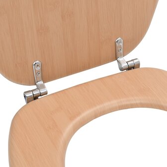 Toiletbrillen 2 st met deksels bamboeontwerp MDF 8719883691596 7