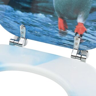 Toiletbrillen met deksel 2 st pingu&iuml;n MDF 8720286084137 7