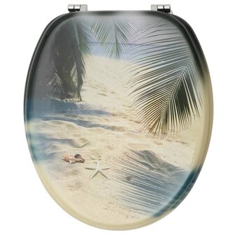 Toiletbrillen met deksel 2 st strand MDF 8720286084144 5