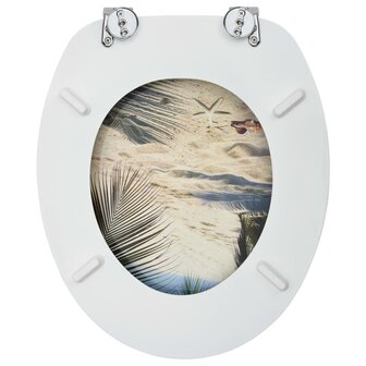 Toiletbrillen met deksel 2 st strand MDF 8720286084144 6