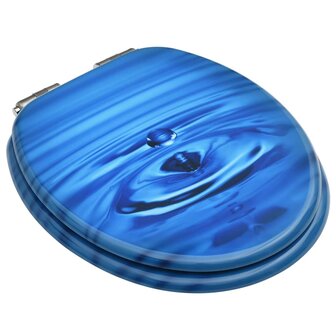 Toiletbrillen met soft-close deksel 2 st waterdruppel MDF blauw 8720286084168 3