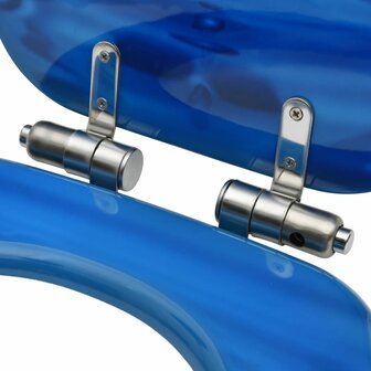 Toiletbrillen met soft-close deksel 2 st waterdruppel MDF blauw 8720286084168 7