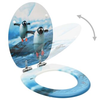 Toiletbrillen met soft-close deksel 2 st pingu&iuml;n MDF 8720286084199 2