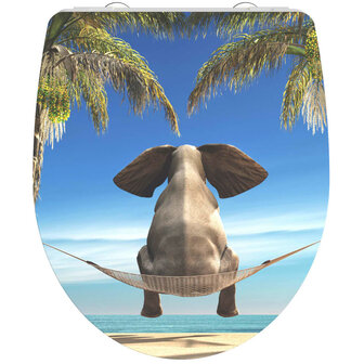SCH&Uuml;TTE Toiletbril met soft-close HAPPY ELEPHANT duroplast hoogglans 4008431825809 1