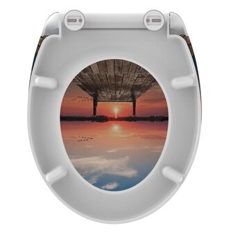 SCH&Uuml;TTE Toiletbril met soft-close quick-release SUNSET SKY 4008431823782 5