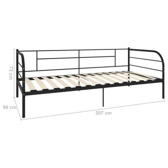 Bedbankframe metaal zwart 90x200 cm 8719883989471 8