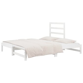 Slaapbank uitschuifbaar massief grenenhout wit 2x(90x200) cm 8720287093442 9