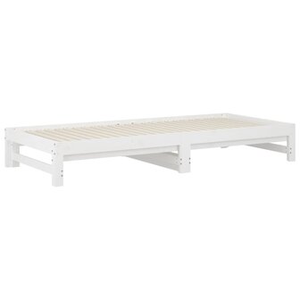 Slaapbank uitschuifbaar massief grenenhout wit 2x(90x200) cm 8720287093596 6