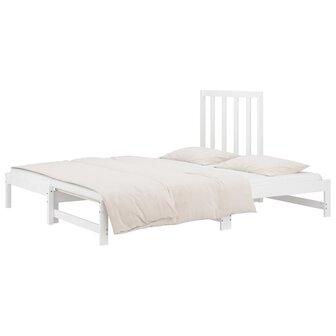 Slaapbank uitschuifbaar massief grenenhout wit 2x(90x200) cm 8720287093596 9