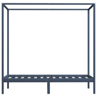 Hemelbedframe massief grenenhout grijs 90x200 cm 8719883677576 3
