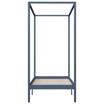 Hemelbedframe massief grenenhout grijs 100x200 cm 8719883677583 4