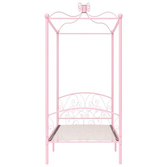 Hemelbedframe metaal roze 100x200 cm 8719883791814 3