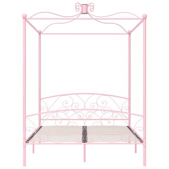 Hemelbedframe metaal roze 160x200 cm 8719883791845 3