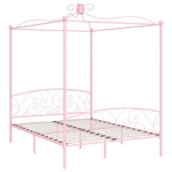 Hemelbedframe metaal roze 180x200 cm 8719883791852 2