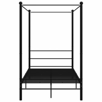 Hemelbedframe metaal zwart 140x200 cm 8720286163757 4
