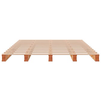 Palletbed massief grenenhout wasbruin 140x200 cm 8721012315297 4