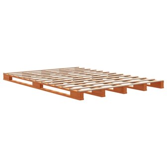 Palletbed massief grenenhout wasbruin 140x200 cm 8721012315297 6