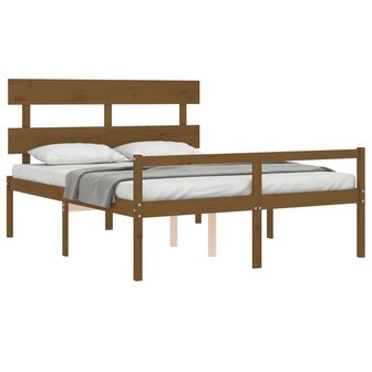 Seniorenbed met hoofdbord massief hout honingbruin 8720845405298 4