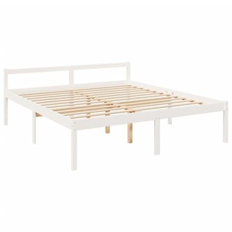 Seniorenbed met hoofdbord massief hout wit 8720845405373 9
