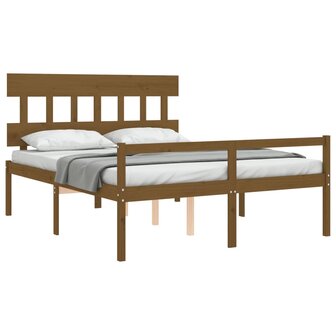 Seniorenbed met hoofdbord massief hout honingbruin 8720845405946 4