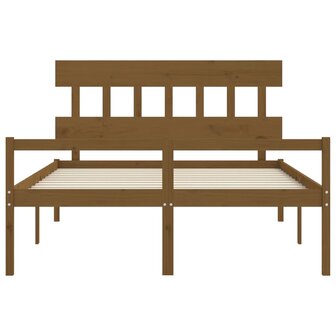 Seniorenbed met hoofdbord massief hout honingbruin 8720845405946 6
