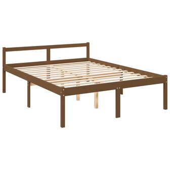 Seniorenbed met hoofdbord massief hout honingbruin 8720845405946 9