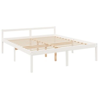 Seniorenbed met hoofdbord massief hout wit 8720845406028 9