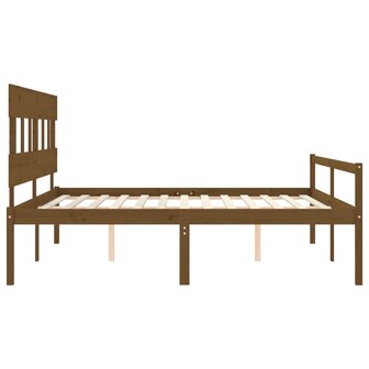 Seniorenbed met hoofdbord massief hout honingbruin 200x200 cm 8720845406097 7