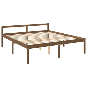 Seniorenbed met hoofdbord massief hout honingbruin 200x200 cm 8720845406097 9
