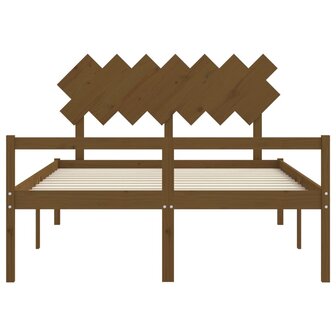 Seniorenbed met hoofdbord massief hout honingbruin 8720845407247 6