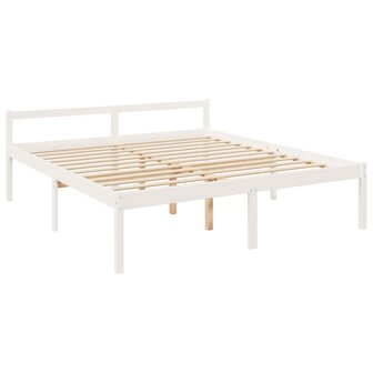 Seniorenbed met hoofdbord massief hout wit 8720845407322 9