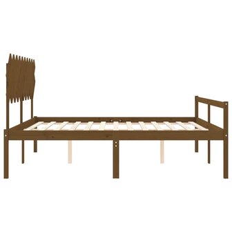 Seniorenbed met hoofdbord massief hout honingbruin 200x200 cm 8720845407391 7
