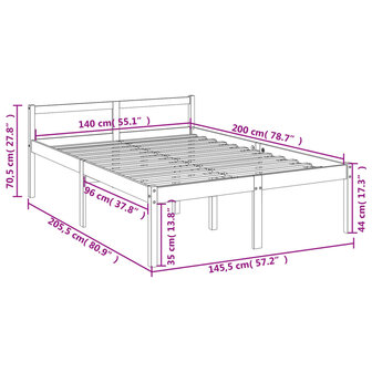 Seniorenbed massief grenenhout wit 140x200 cm 8720286878248 10
