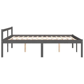 Seniorenbed massief grenenhout grijs 150x200 cm 8720286878309 5