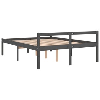 Seniorenbed massief grenenhout grijs 150x200 cm 8720286878309 6