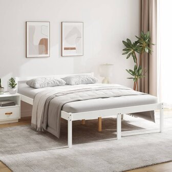 Seniorenbed massief grenenhout wit 160x200 cm 8720286878347 1